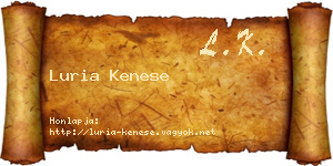 Luria Kenese névjegykártya
